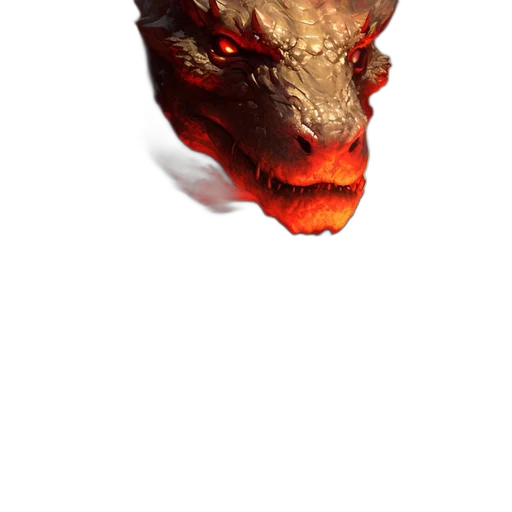 dragon, mask, creature, animal, 3d render, concept art, fantasy art, photorealistic transparent PNG cut-out