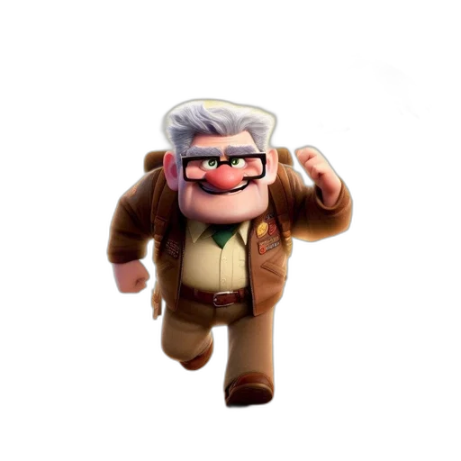 creature, jacket, staff, animal, 3d render, concept art, cartoon, pixel art transparent PNG cut-out