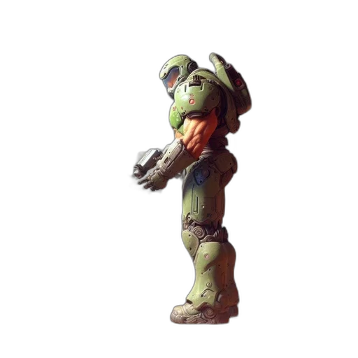 robot, weapon, staff, creature, concept art, 3d render, pixel art, fantasy art transparent PNG cut-out