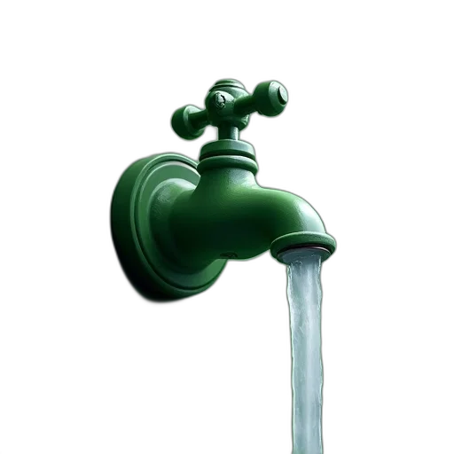 staff, umbrella, bottle, weapon, 3d render, photorealistic, green, water transparent PNG cut-out