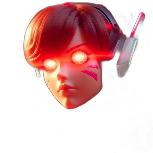 mask, face, robot, staff, vaporwave, cyberpunk, concept art, anime transparent PNG cut-out