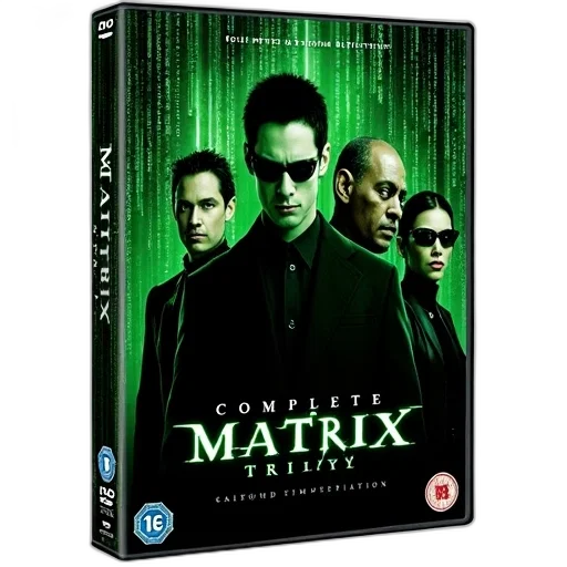 cover, dvd, complete, matrix, trilogy, green, black, color transparent PNG cut-out