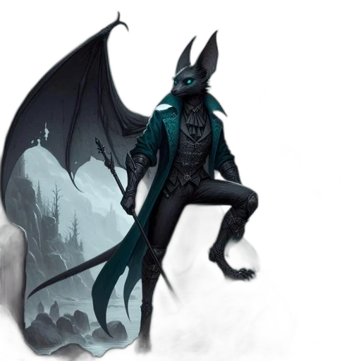 dragon, creature, mask, staff, concept art, fantasy art, comic book art, pixel art transparent PNG cut-out