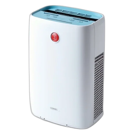 robot, white, air, purifier, blue, top, red, logo transparent PNG cut-out