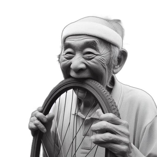 staff, face, umbrella, mask, photorealistic, 3d render, elderly, man transparent PNG cut-out