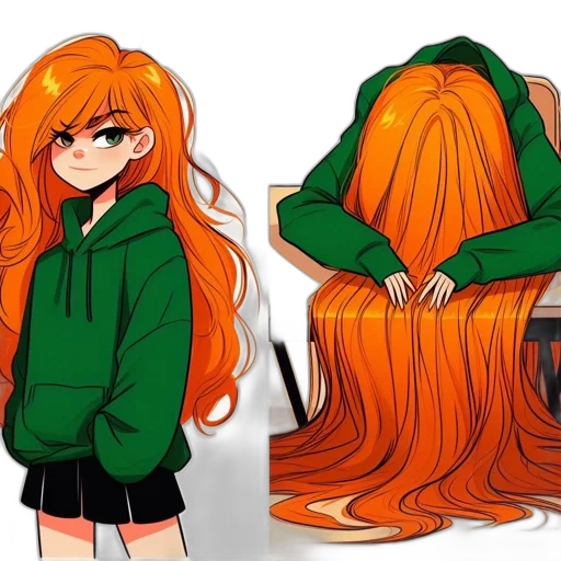 jacket, hair, concept art, anime, cartoon, pixel art, green, neon transparent PNG cut-out