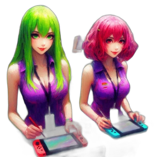 3d render, pixel art, concept art, vaporwave, neon lights, neon, colorful, pastel transparent PNG cut-out