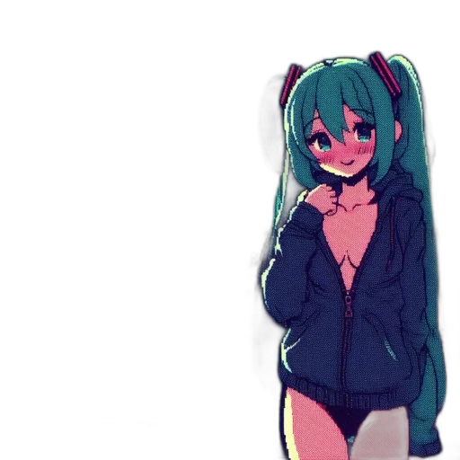 creature, jacket, mask, dress, anime, pixel art, cartoon, concept art transparent PNG cut-out