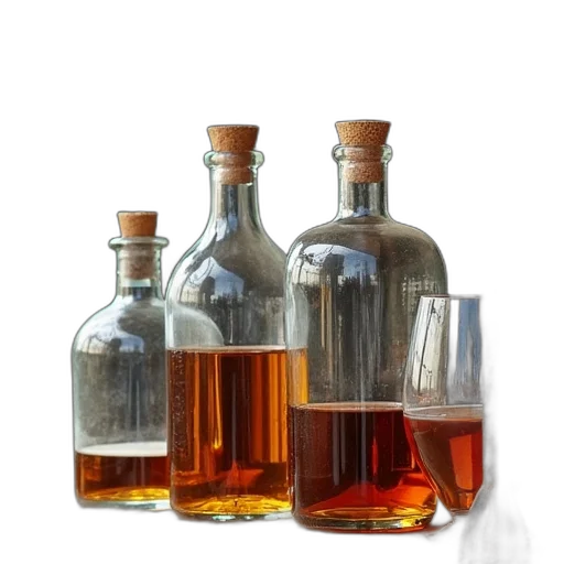 bottle, food, photorealistic, 3d render transparent PNG cut-out