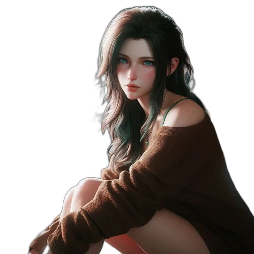 face, dress, jacket, fantasy art, concept art, photorealistic, anime, snow transparent PNG cut-out