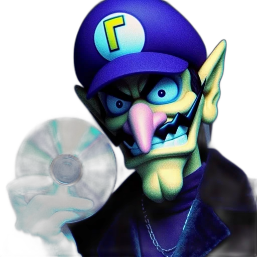 hat, mask, weapon, face, vaporwave, concept art, 3d render, pixel art transparent PNG cut-out