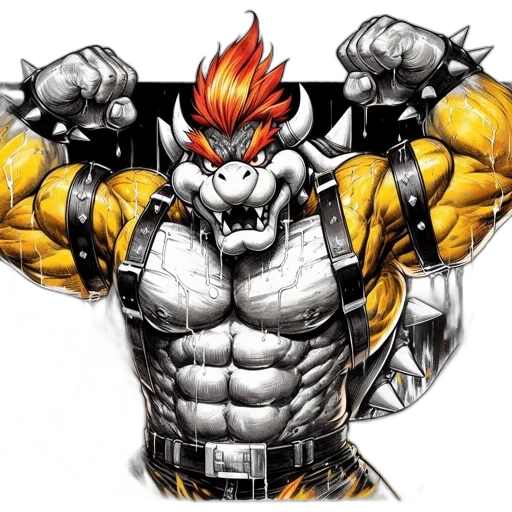 animal, dragon, comic book art, concept art, fantasy art, pixel art, stylized, muscular transparent PNG cut-out