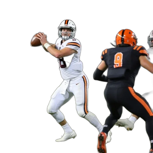 football, player, white, uniform, number, holding, preparing, throw transparent PNG cut-out