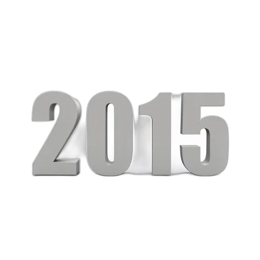 text, year, 2015, written, white, background transparent PNG cut-out