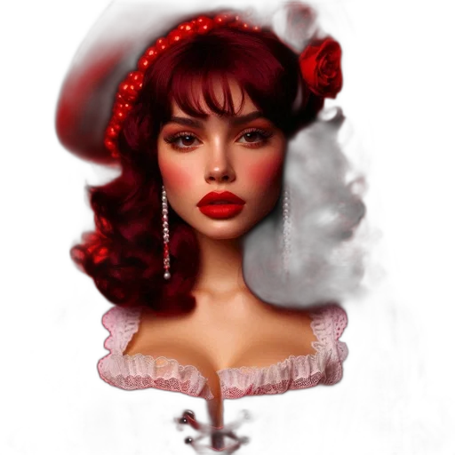 crown, jewelry, face, fantasy art, photorealistic, concept art, pixel art, red transparent PNG cut-out