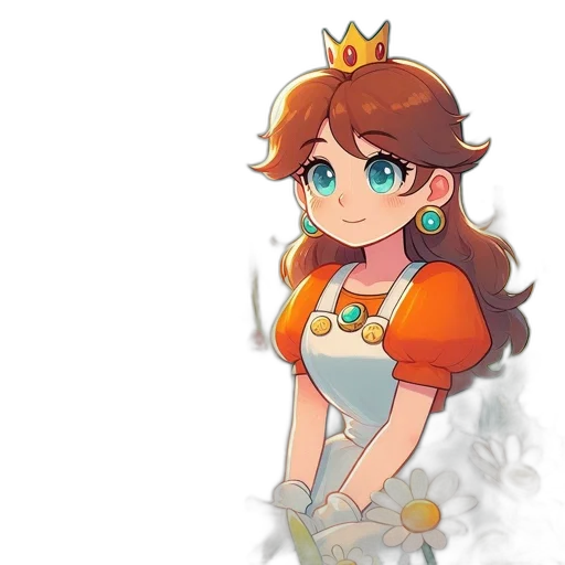 crown, dress, staff, jewelry, pixel art, concept art, anime, fantasy art transparent PNG cut-out