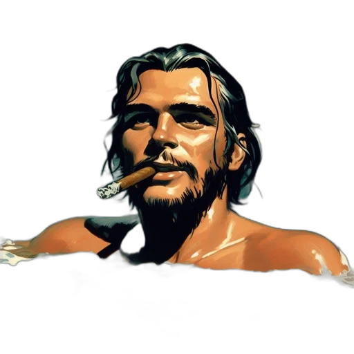 face, sword, weapon, comic book art, photorealistic, concept art, pixel art, man transparent PNG cut-out
