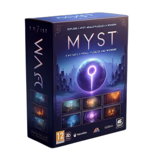 image, features, boxed, edition, myst, video, game, displaying transparent PNG cut-out