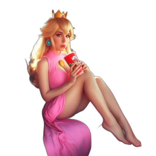 dress, crown, concept art, pixel art, fantasy art, vaporwave, young, woman transparent PNG cut-out