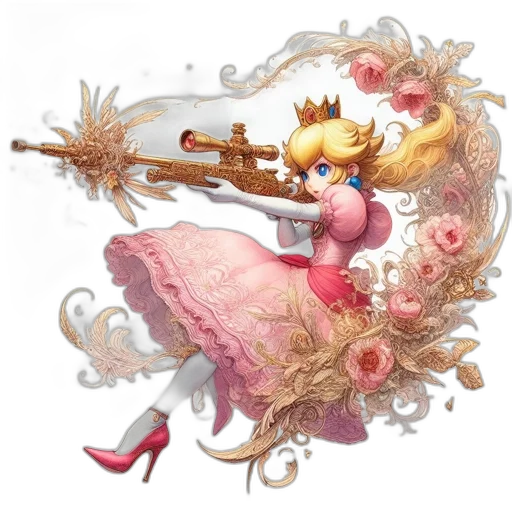 weapon, staff, crown, dress, concept art, fantasy art, pixel art, 3d render transparent PNG cut-out