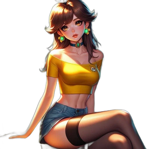 dress, staff, flower, pixel art, fantasy art, anime, concept art, neon lights transparent PNG cut-out
