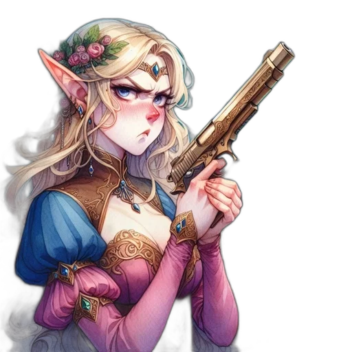weapon, staff, sword, face, fantasy art, concept art, watercolor, pixel art transparent PNG cut-out