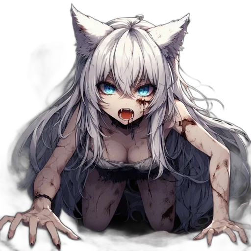 creature, animal, mask, face, anime, fantasy art, concept art, pixel art transparent PNG cut-out