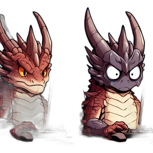 dragon, creature, concept art, fantasy art, pixel art, 3d render, dark, transitions transparent PNG cut-out