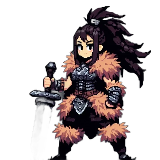 staff, weapon, sword, pixel art, concept art, fantasy art, anime, monochrome transparent PNG cut-out
