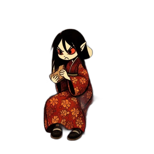 dress, staff, mask, creature, pixel art, concept art, cartoon, fantasy art transparent PNG cut-out
