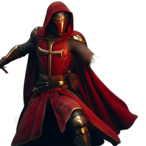 sword, mask, staff, weapon, concept art, 3d render, fantasy art, red transparent PNG cut-out