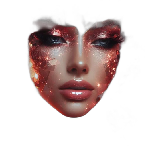 mask, face, crown, jewelry, photorealistic, fantasy art, 3d render, concept art transparent PNG cut-out