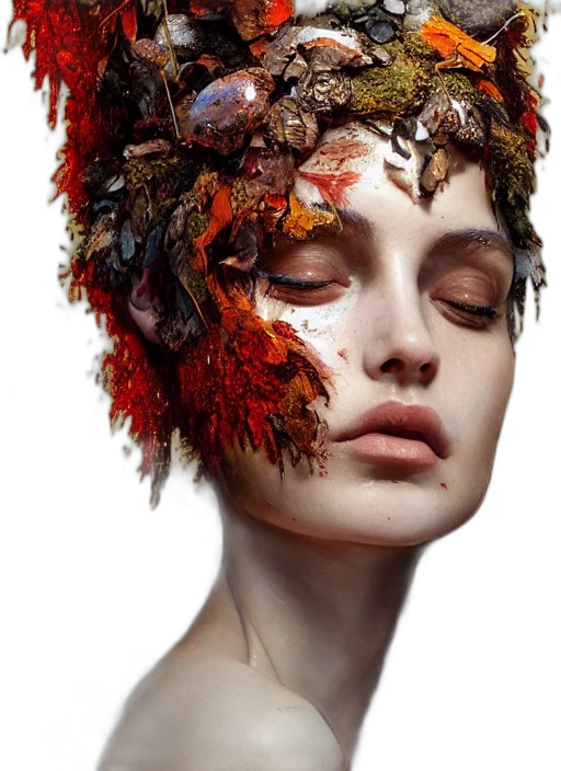 crown, face, mask, hair transparent PNG cut-out