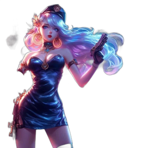 dress, staff, weapon, concept art, fantasy art, comic book art, 3d render, blue transparent PNG cut-out