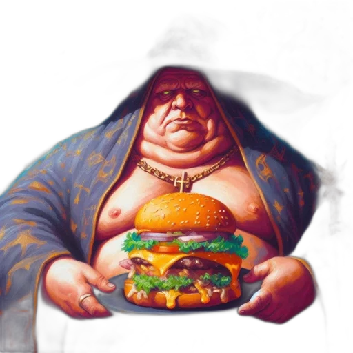food, creature, dress, jacket, concept art, photorealistic, oil painting, fantasy art transparent PNG cut-out