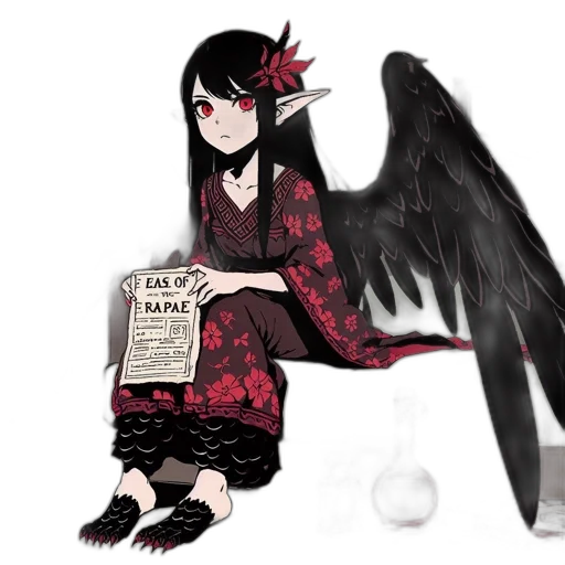dress, dragon, creature, mask, fantasy art, concept art, watercolor, anime transparent PNG cut-out