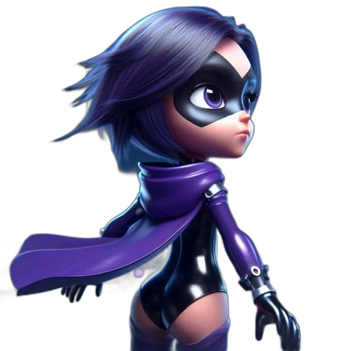 concept art, 3d render, comic book art, fantasy art, dark, animated, female, figure transparent PNG cut-out