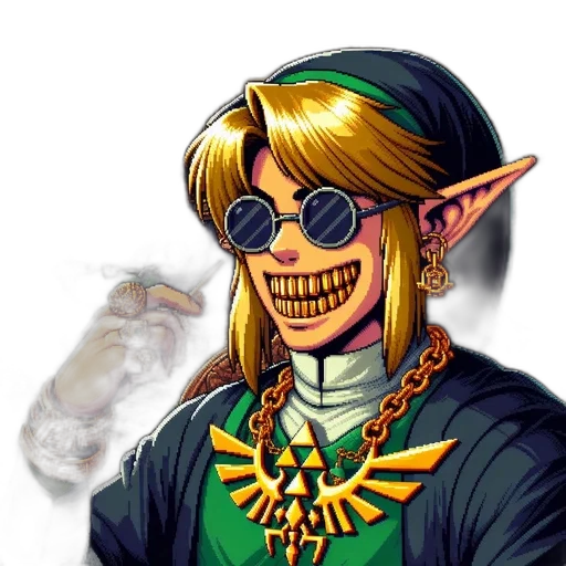 mask, face, staff, jewelry, vaporwave, pixel art, concept art, fantasy art transparent PNG cut-out