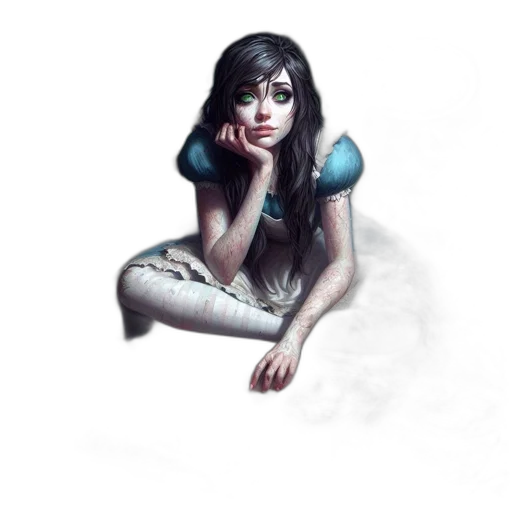 dress, face, jewelry, creature, concept art, fantasy art, comic book art, photorealistic transparent PNG cut-out