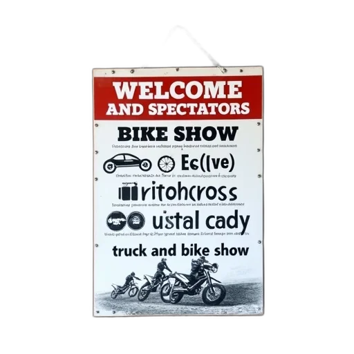 sign, red, border, white, text, mounted, wooden, wall transparent PNG cut-out