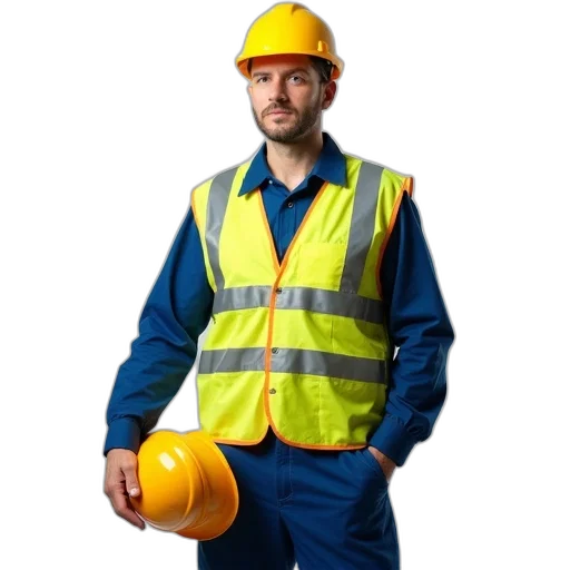 staff, jacket, hat, robot, 3d render, photorealistic, concept art, neon transparent PNG cut-out