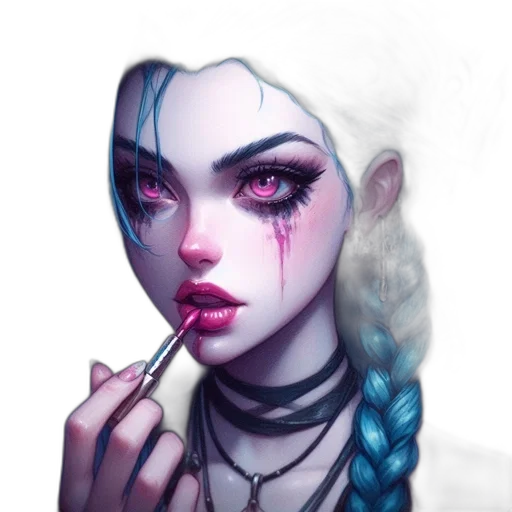 face, creature, jewelry, fantasy art, concept art, cyberpunk, pixel art, neon lights transparent PNG cut-out