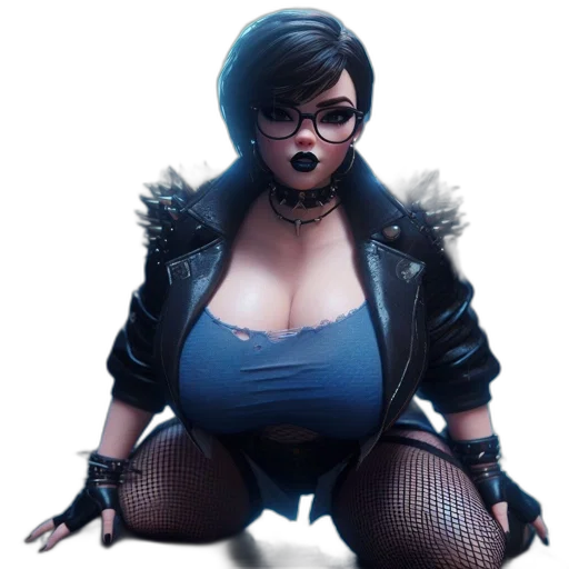 jacket, dress, concept art, comic book art, cyberpunk, fantasy art, blue, dark transparent PNG cut-out