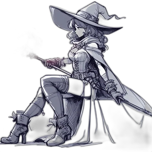 weapon, staff, sword, hat, concept art, fantasy art, pixel art, pencil sketch transparent PNG cut-out