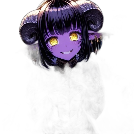 mask, creature, staff, hair, anime, fantasy art, concept art, 3d render transparent PNG cut-out