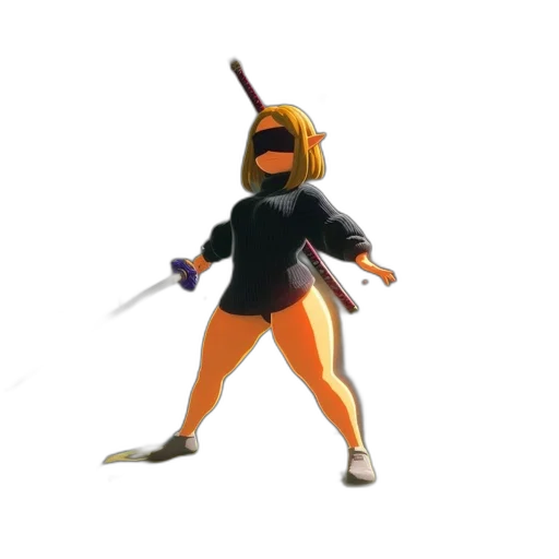 staff, animal, mask, weapon, 3d render, concept art, pixel art, golden transparent PNG cut-out
