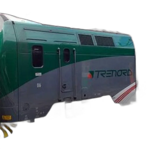 weapon, 3d render, green, gray, trenord, train, car, parked transparent PNG cut-out
