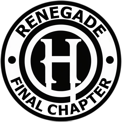 3d render, circular, logo, text, renegade, hardware, top, final transparent PNG cut-out