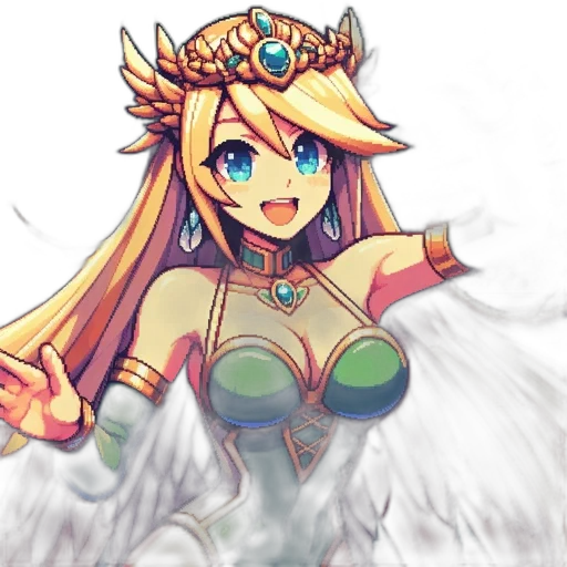crown, dragon, weapon, dress, fantasy art, pixel art, anime, concept art transparent PNG cut-out