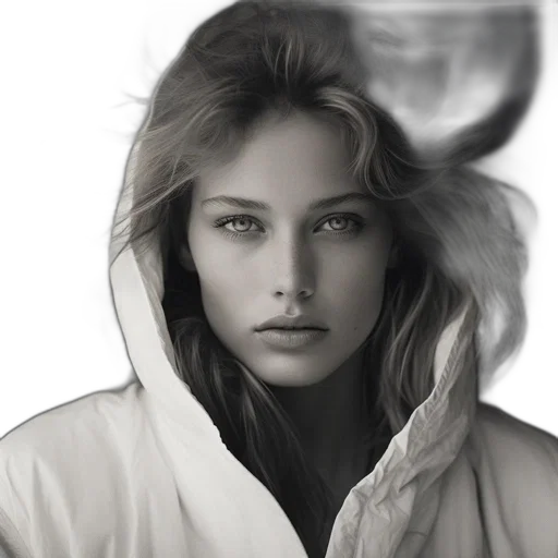 face, jacket, hair, jewelry, photorealistic, pencil sketch, oil painting, fantasy art transparent PNG cut-out
